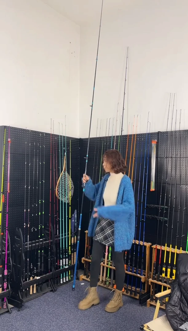 3m碳素蓝鳞三节竿3.3米H硬度直柄（瑕疵尾货竿，没有售后，介意勿拍）