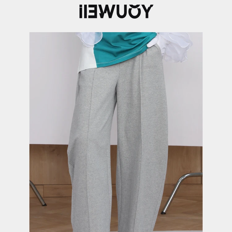 有尾YOUWEI宽松舒适设计师蛋形卫裤 运动休闲显瘦长裤Y5423209