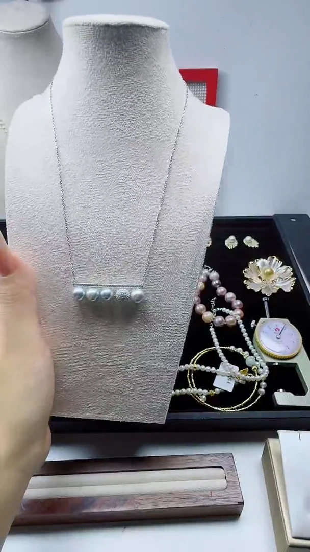 颈饰银S925镶嵌海水珍珠1
