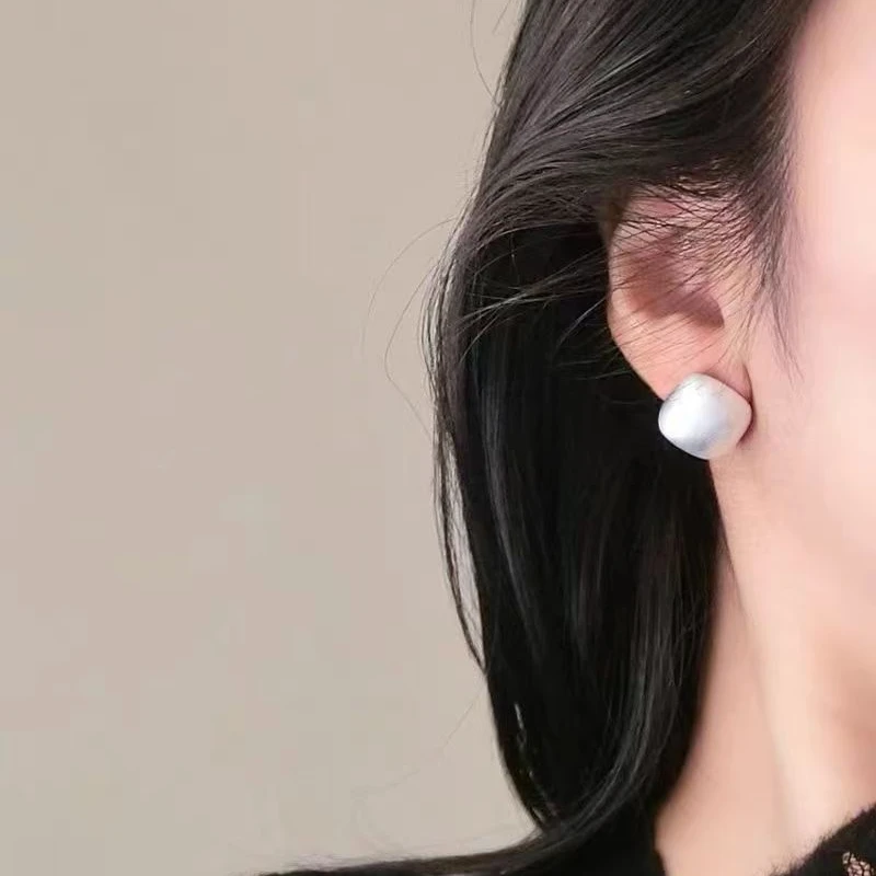 合金耳饰 倩倩家方块时尚拉丝耳钉