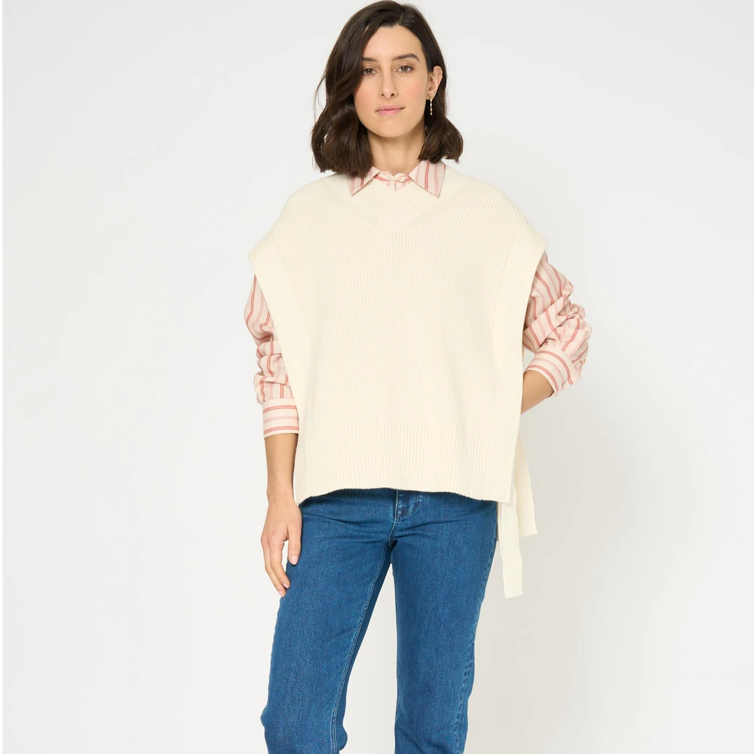 春季新款EKYOG-R127-CHE法式条纹休闲衬衫