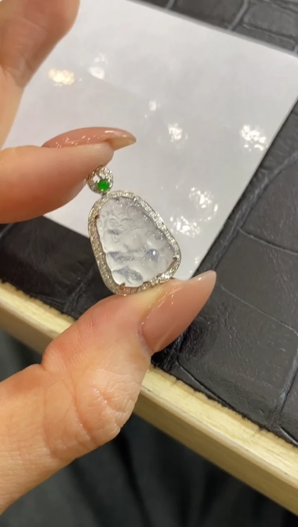 【闪购商品】翡翠颈饰18K金镶嵌收到货48小时鉴赏期（超时不退不换）
