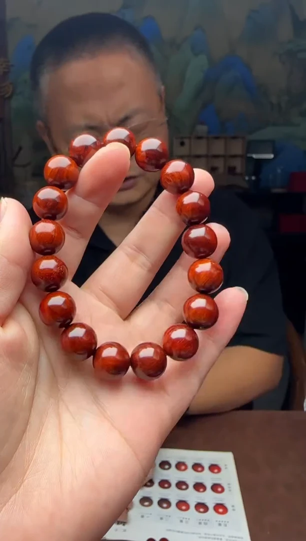 手串/手链小叶紫檀1.2*17颗原汁原味泥料