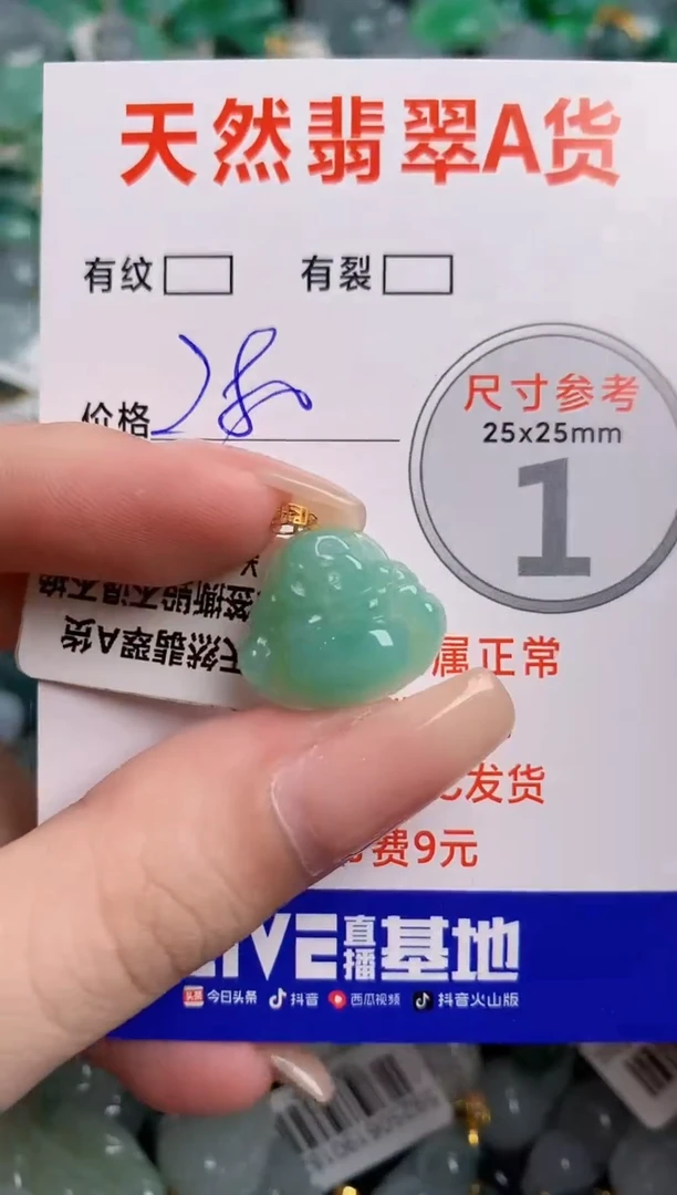 翡翠18K金镶嵌颈饰0314434742