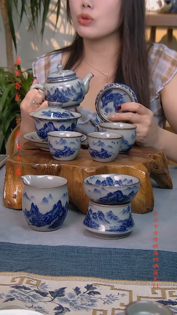 简装家用款8件套 老陶泥开片纹陶瓷茶具