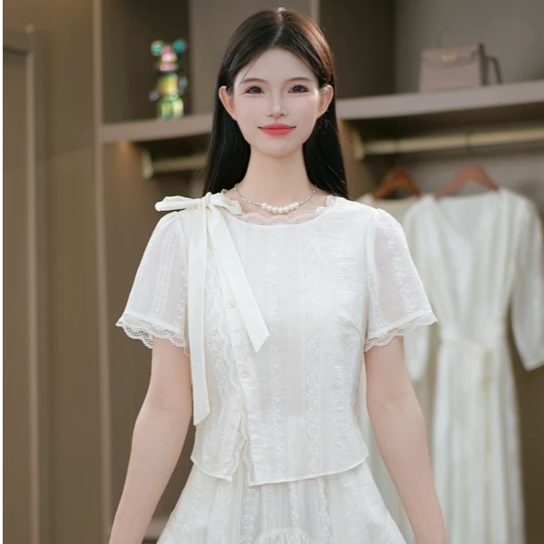 夏季法式时尚优雅设计感气质洋气减龄遮肚子显瘦收腰连衣裙M-4XL