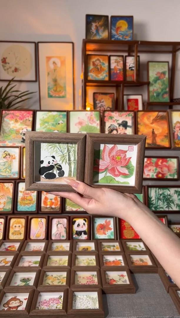 【闪购商品】国画翠竹熊猫 荷荷美美 一组11