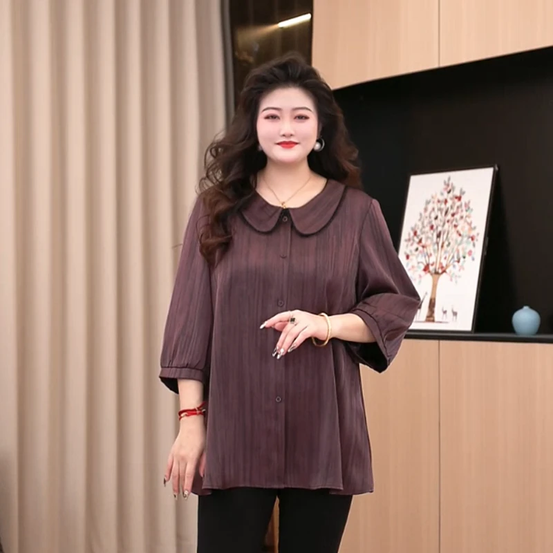 胖晶晶定制大码女装春季新款大码女装百搭时尚洋气减龄上衣ZB6731