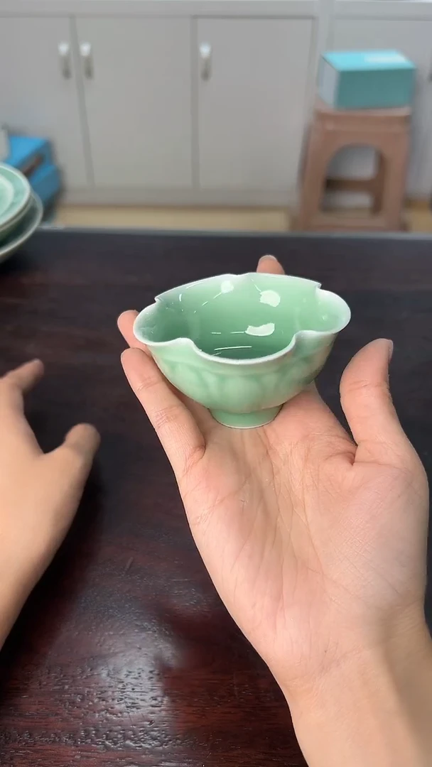 龙泉云间青瓷小米茶器