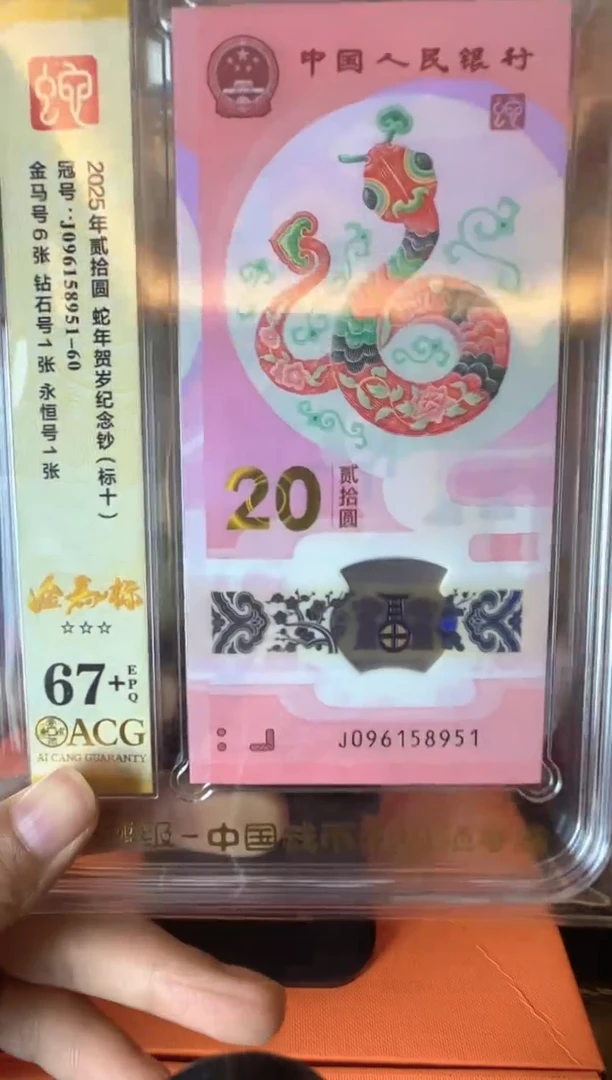 塑料2025 蛇钞 爱藏 标十   啊啊啊啊啊