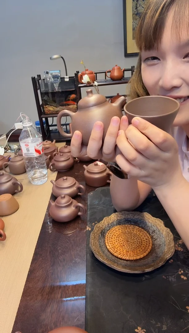 茶壶紫砂微瑕鲨鱼皮乳鼎加鲨鱼皮杯子