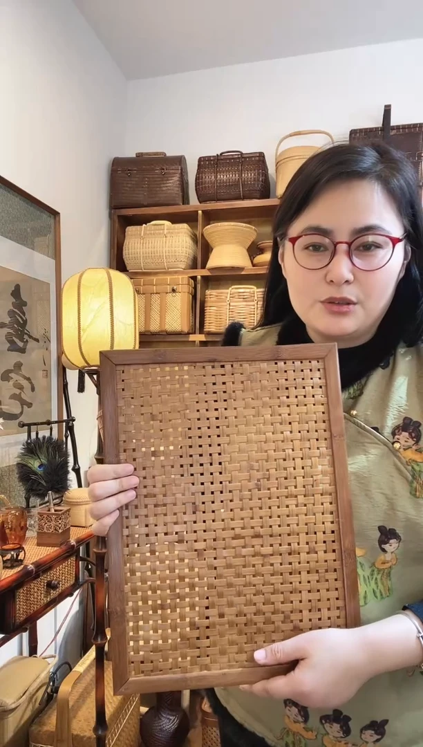 【闪购商品】手工竹编长方形饺子帘餐垫