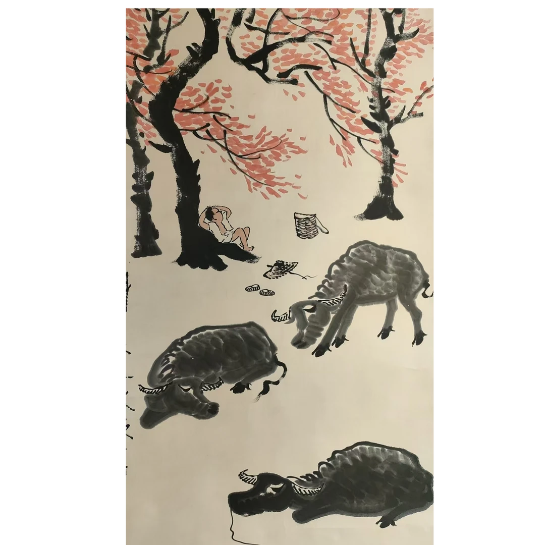 李老款牧牛图立轴138/67