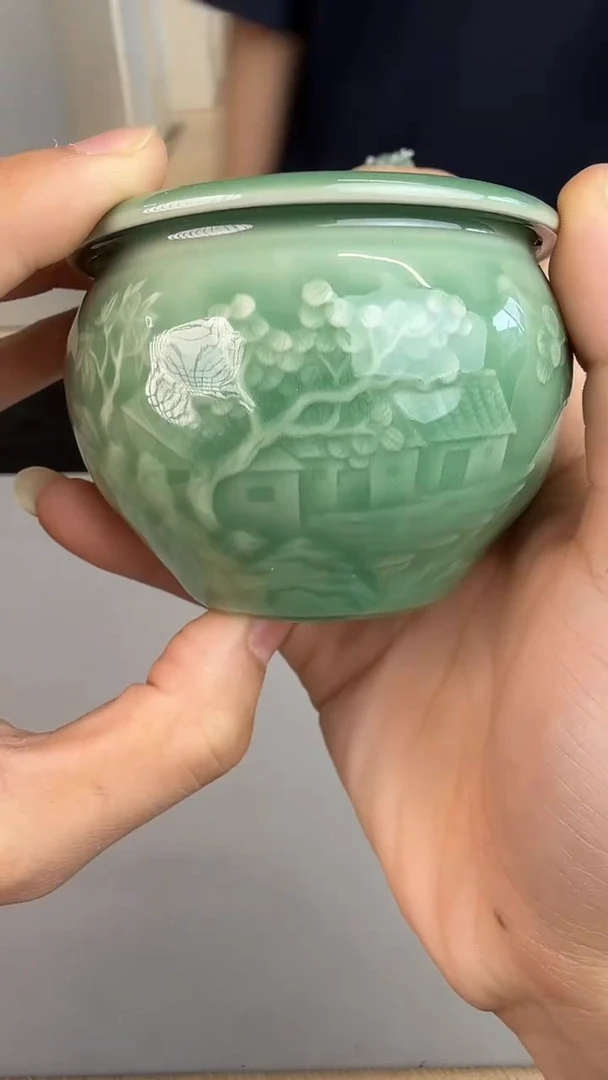 青瓷手工茶器包邮