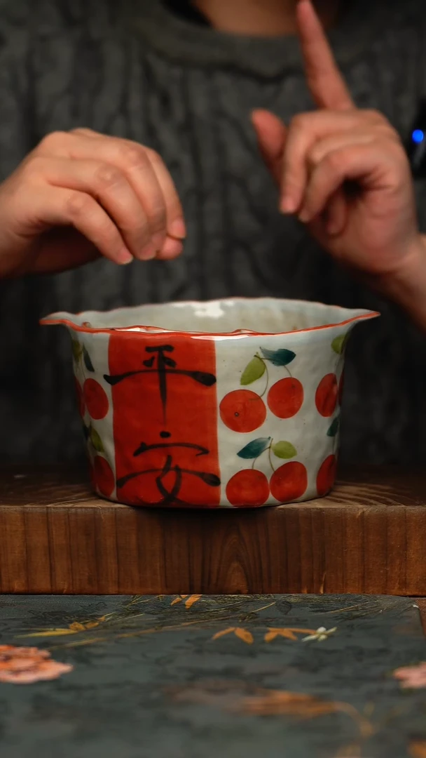 瓷片釉下彩手工手绘同款陶器