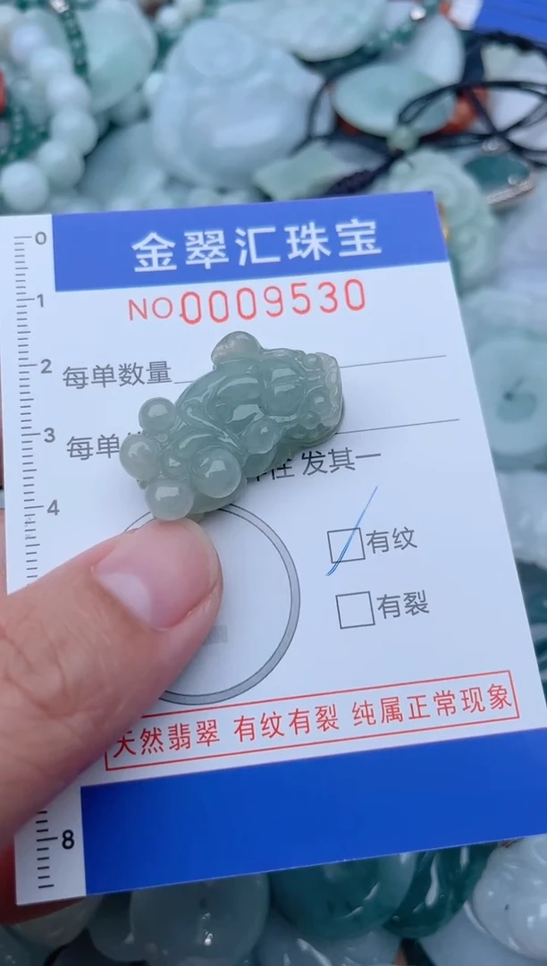 翡翠未镶嵌颈饰9530