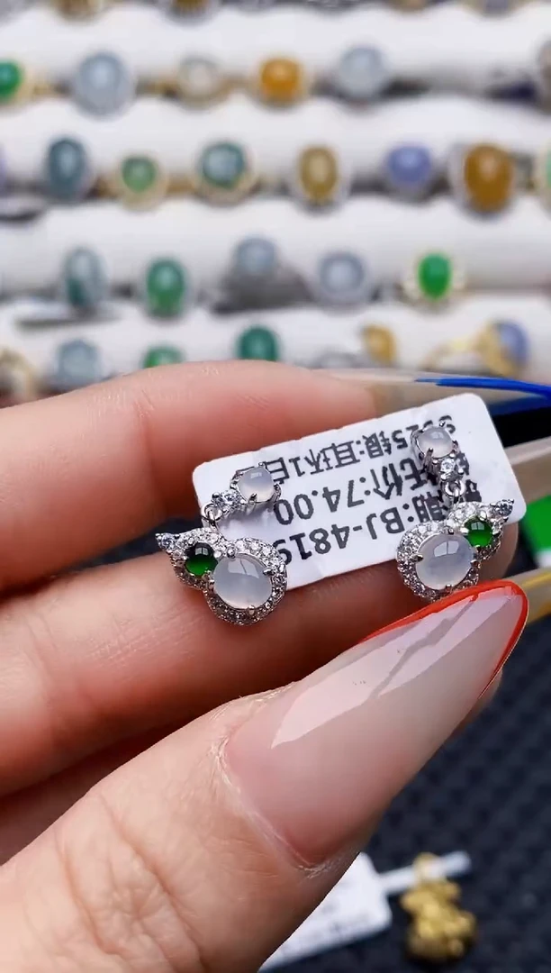 银S925镶嵌戒指翡翠6065