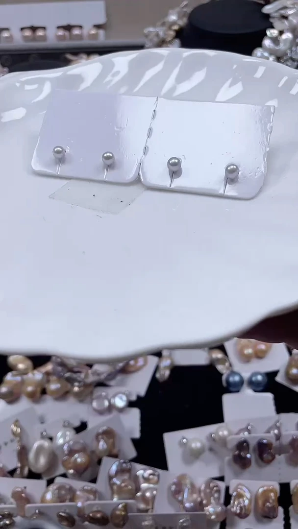 未镶嵌耳饰淡水珍珠【纯恬饰品】（多样性发货发一）