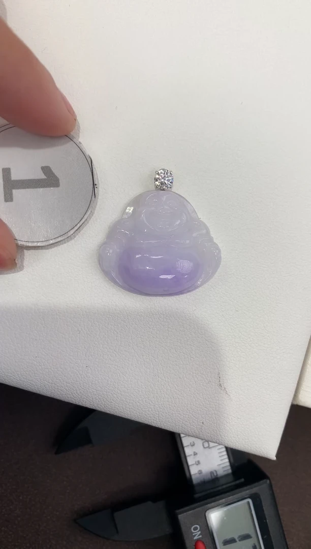 颈饰18K金镶嵌翡翠天然缅甸a货翡翠