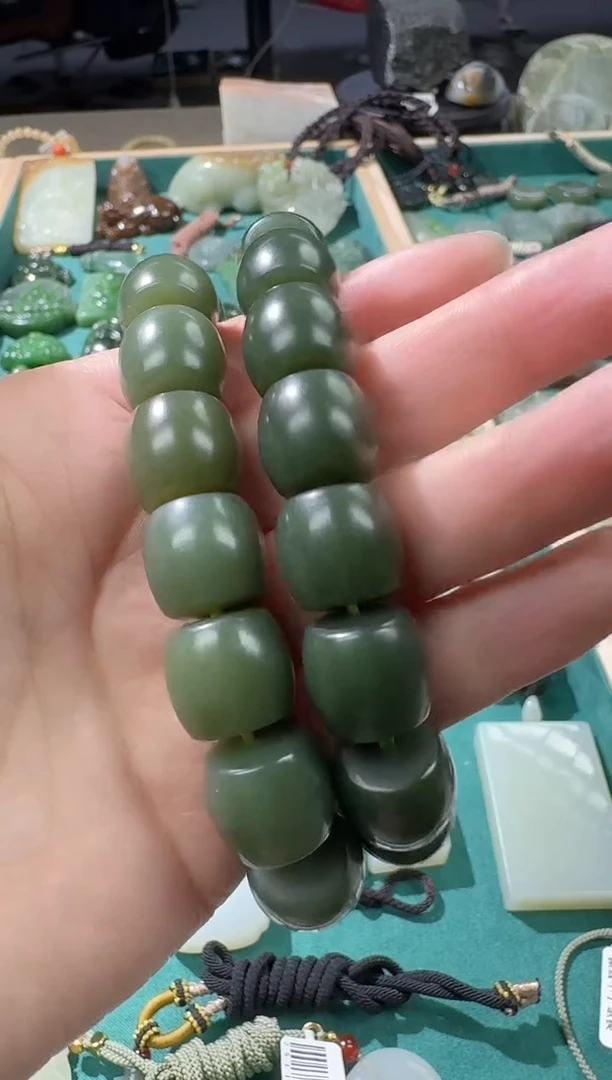 未镶嵌手串和田玉新疆且末料大尺寸直切手串（发一）