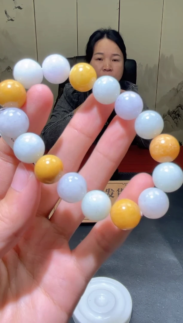 未镶嵌定制翡翠珠串 拍一发一