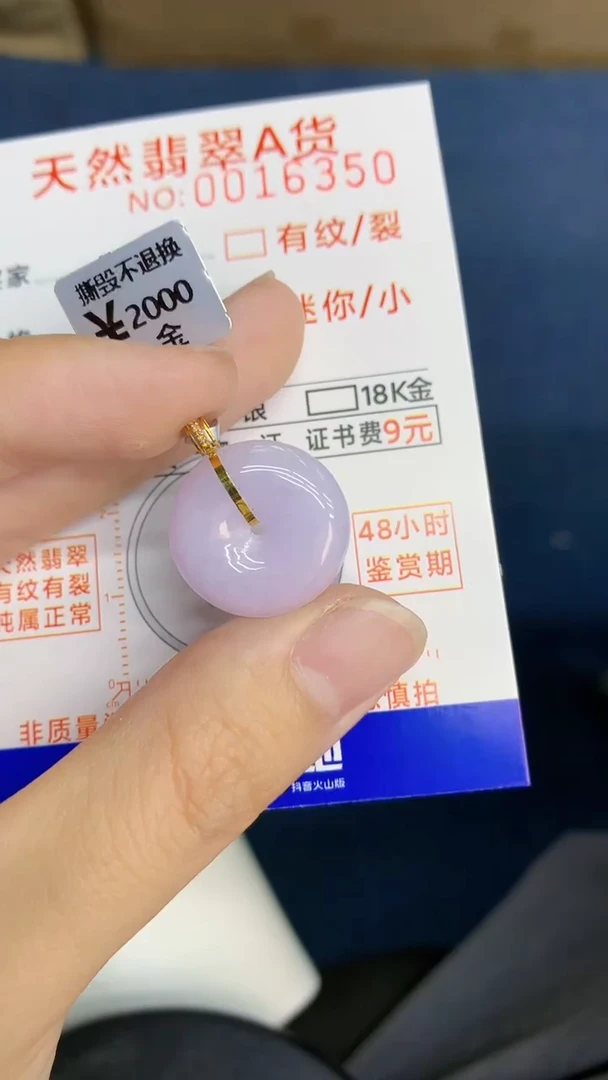 翡翠18K金镶嵌颈饰           1