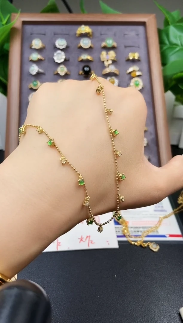 颈饰银S925镶嵌翡翠12