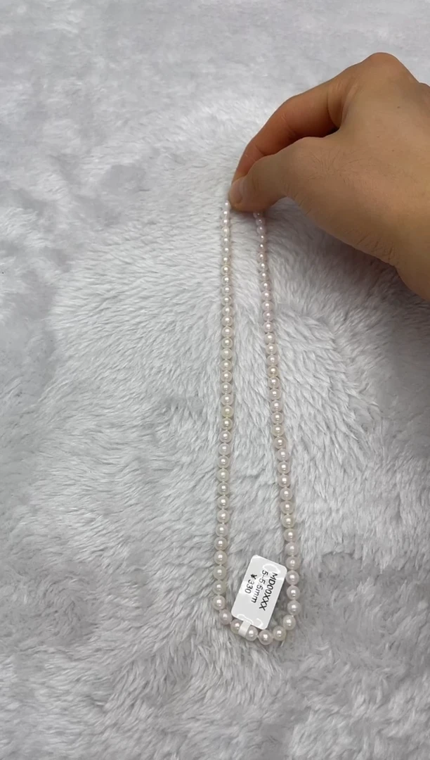 项链银S925镶嵌海水珍珠AK5-5.5mm