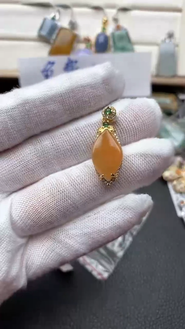 银S925镶嵌戒指翡翠1