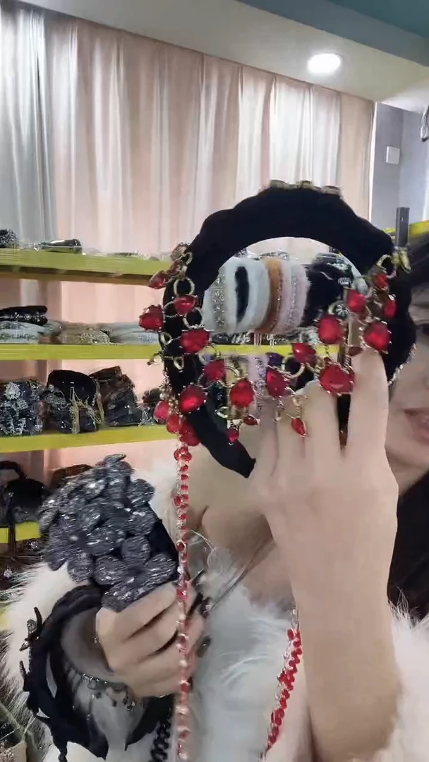 合金布艺红焰发箍