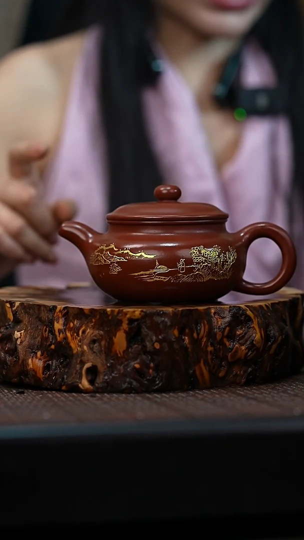 茶壶紫砂宜兴岁颐传砂原矿全手50