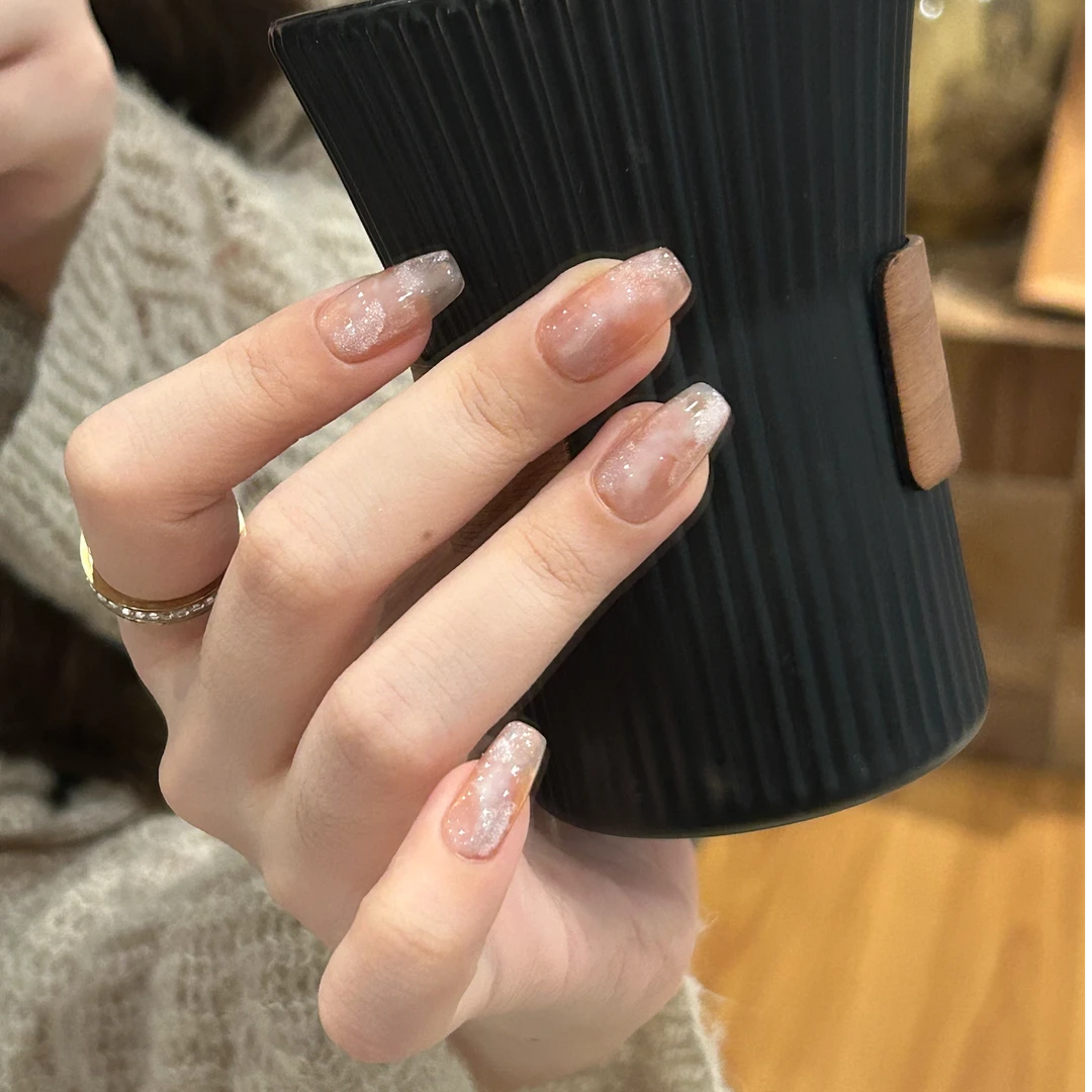 茉哉现货皮皮【水云间】纯手工定制美甲拆卸穿戴甲A4755