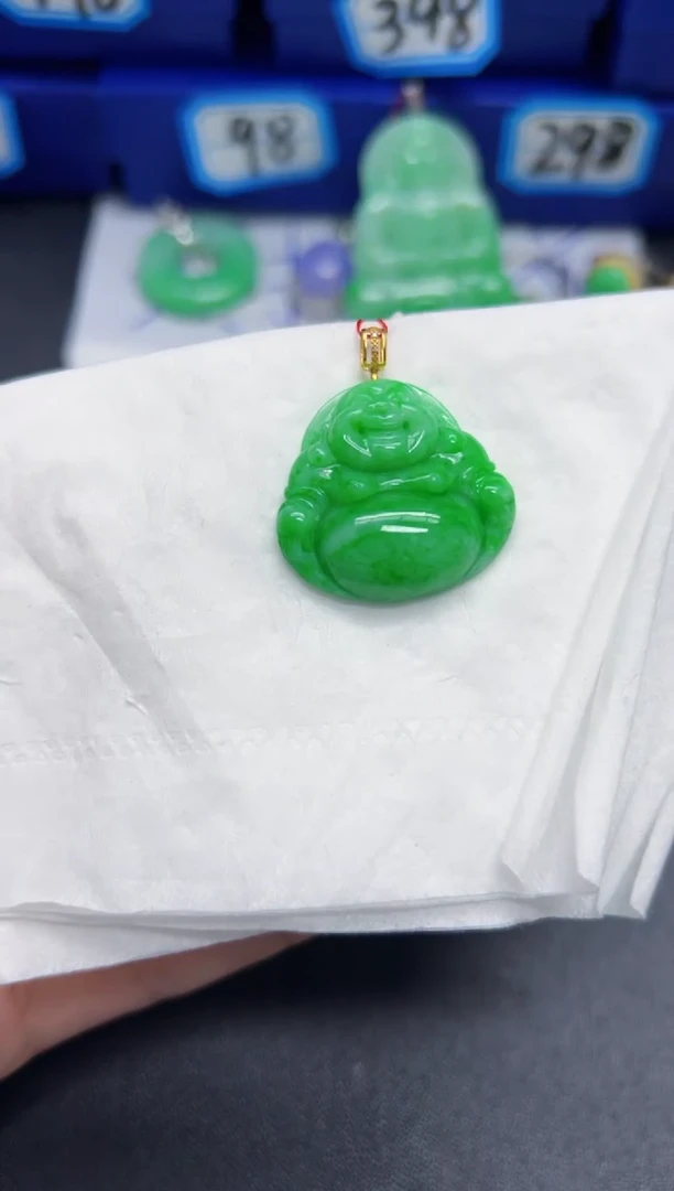 【闪购商品】翡翠颈饰18K金镶嵌Y缅料A货/支持复检/一件