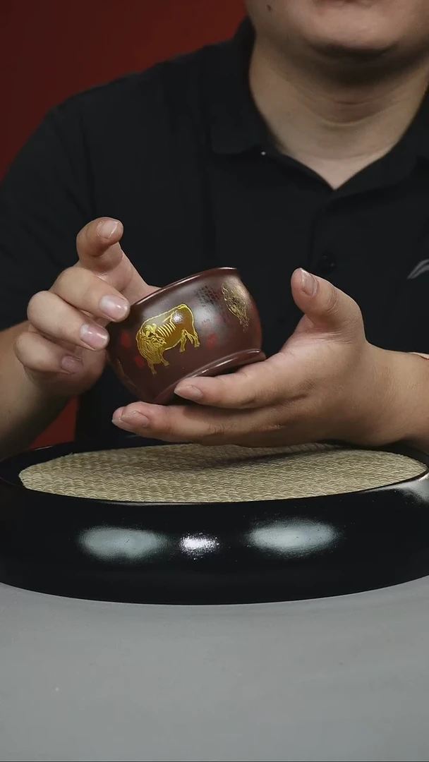 茶壶紫砂底槽清 五牛杯