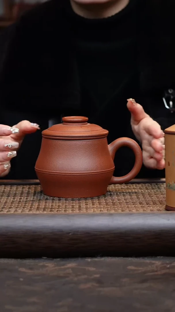 【闪购商品】紫砂茶杯三件套红