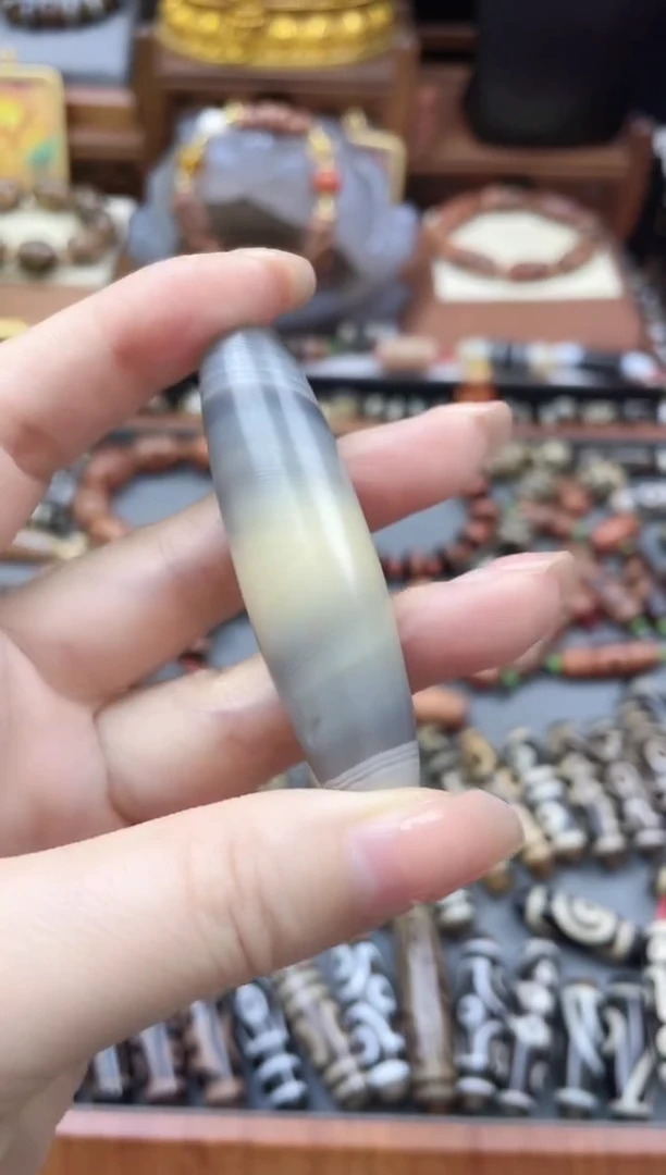 未镶嵌珠珠玛瑙/玉髓天然缠丝单珠蓝沁