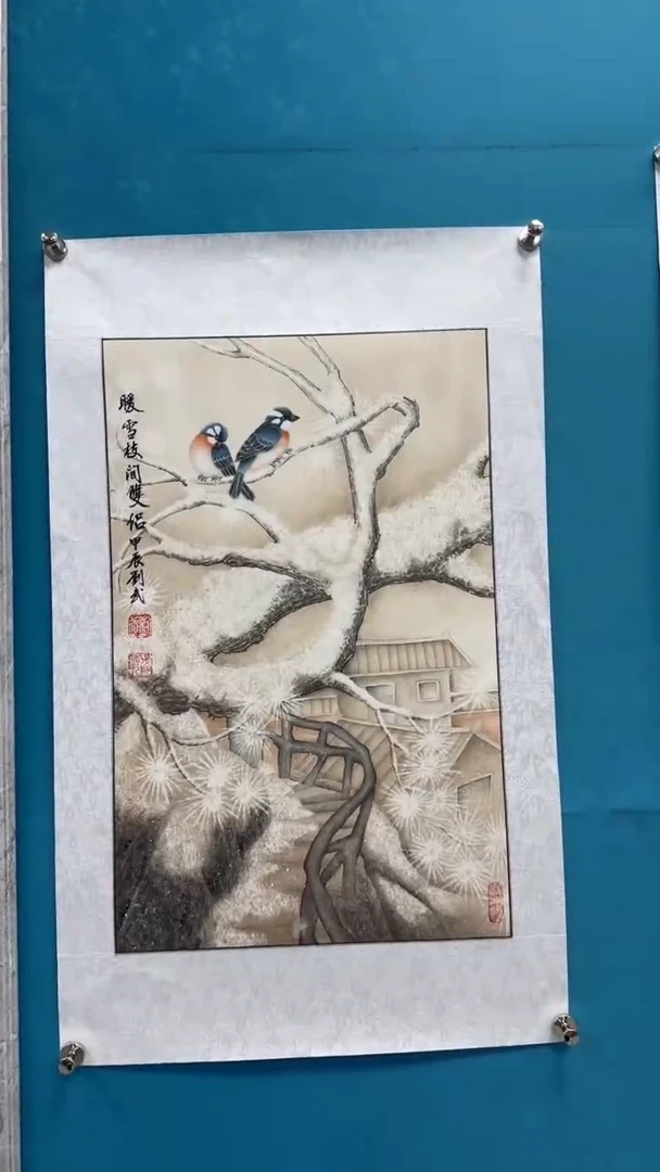 国画瀚美启程艺术手绘国画-2.7花鸟3