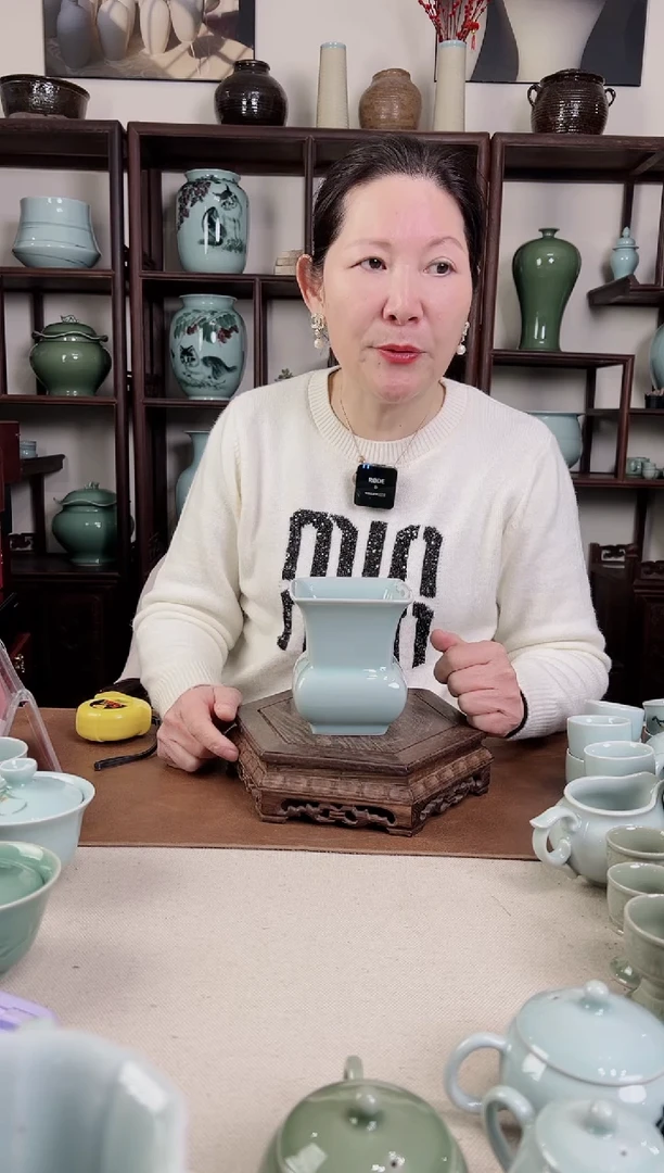 【闪购商品】杯粉青 四方 撇口 水盂