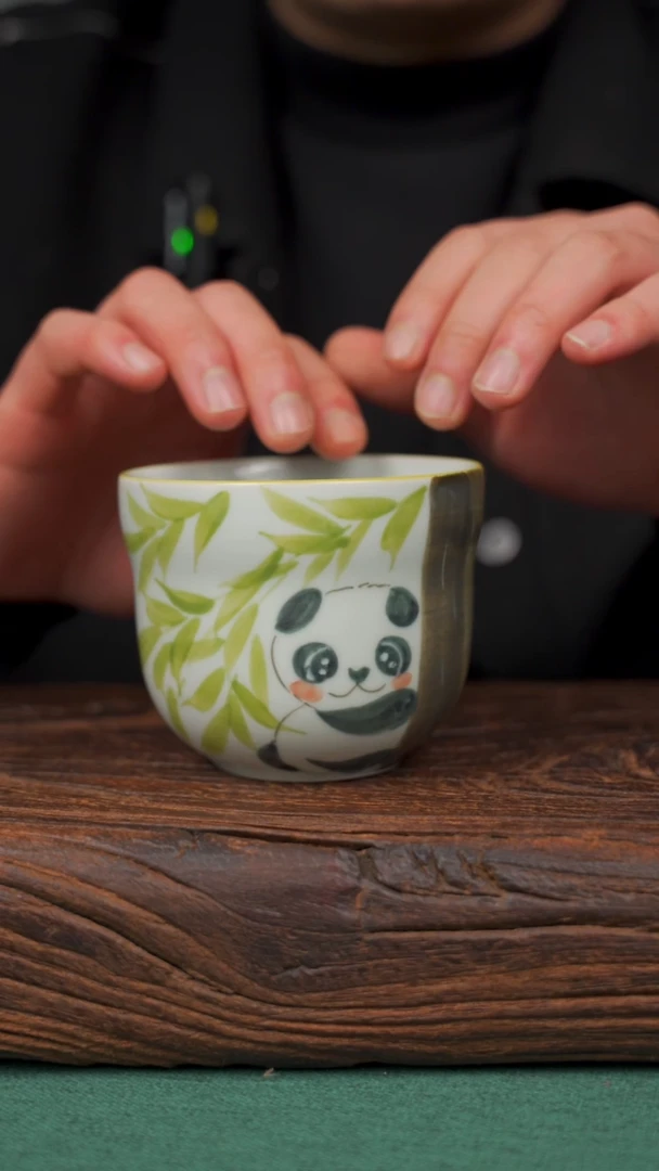 【闪购商品】瓷片56寻一缕瓷香杯釉下手工手绘瓷器