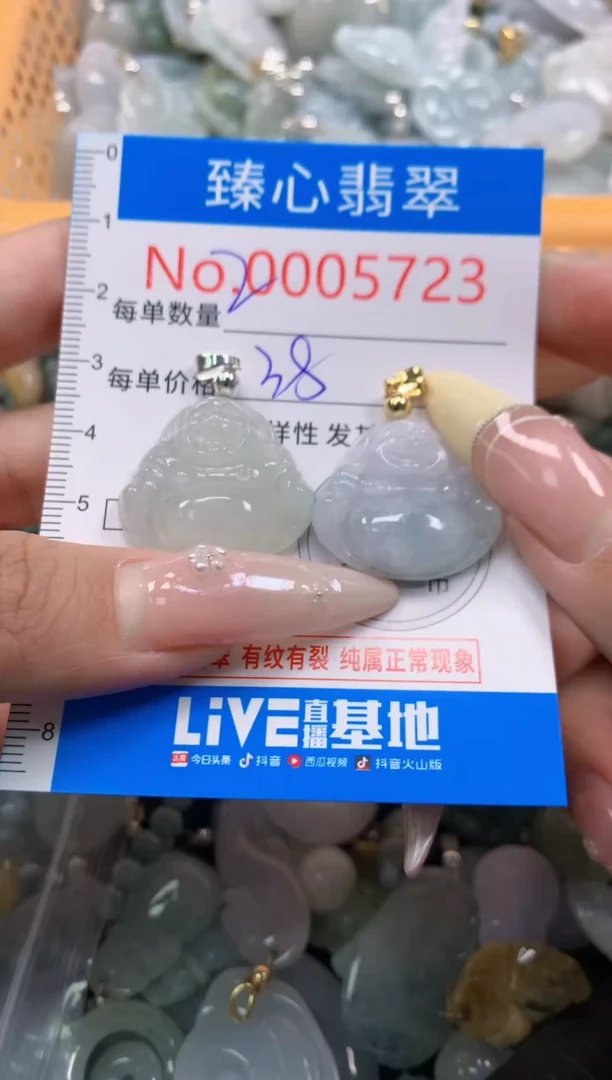 翡翠未镶嵌颈饰含绳0005723
