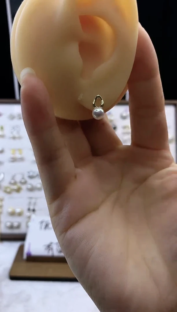 合金耳饰淡水珍珠T118