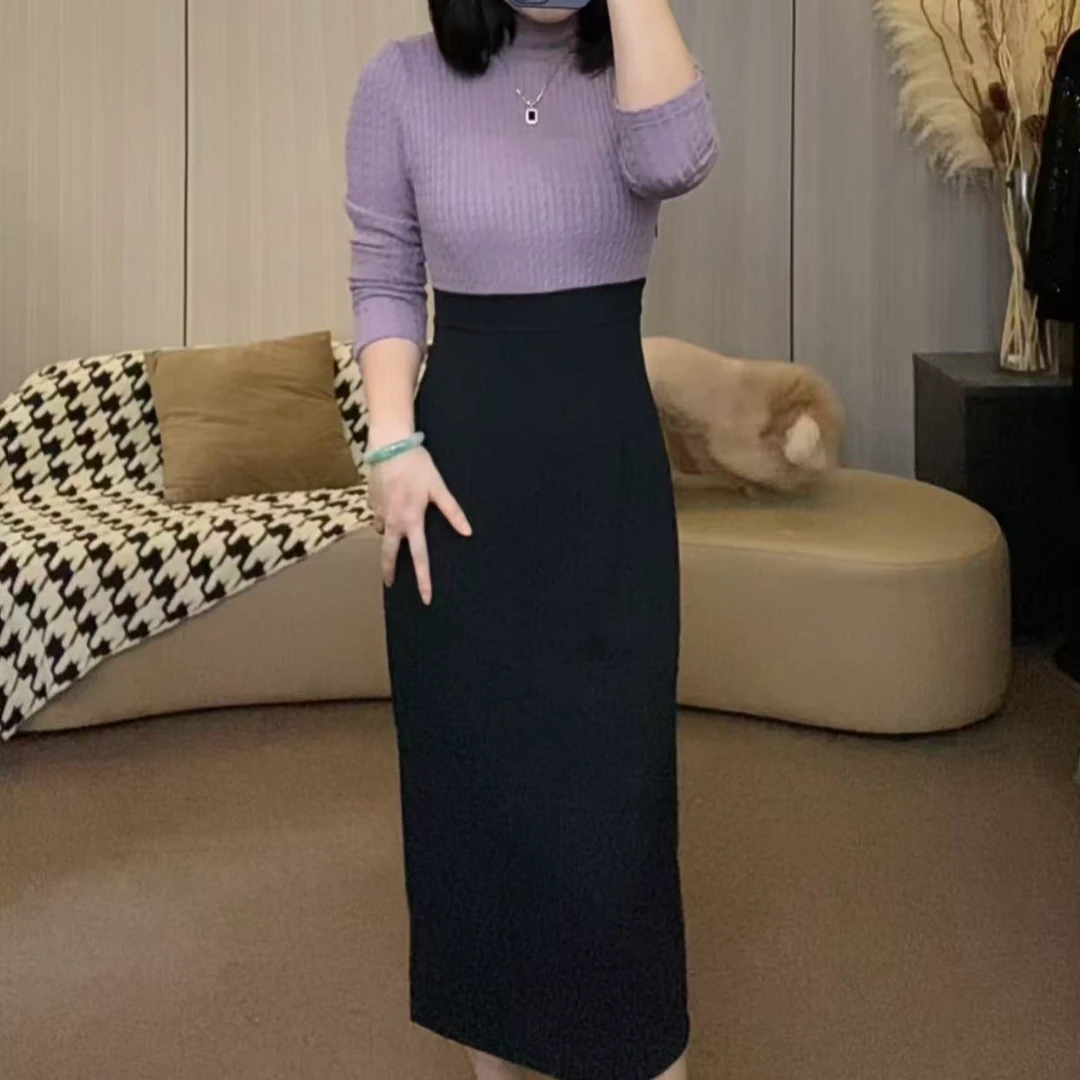 气质显瘦女人味百搭通勤时尚连衣裙YF25457
