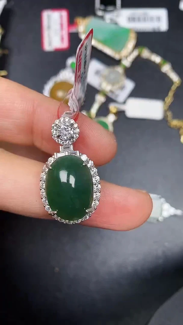 银S925镶嵌戒指翡翠2360