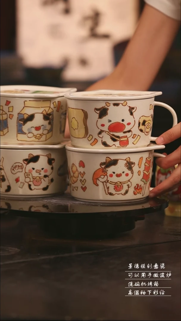 随机一个景德镇可爱设计师款陶瓷