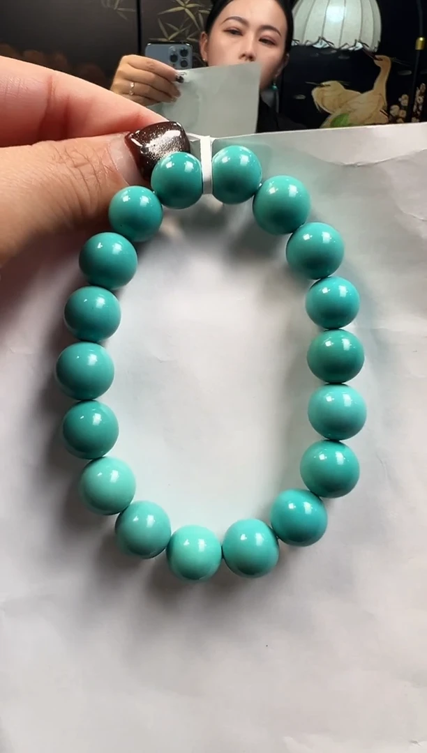 未镶嵌绿松石手串卡12+