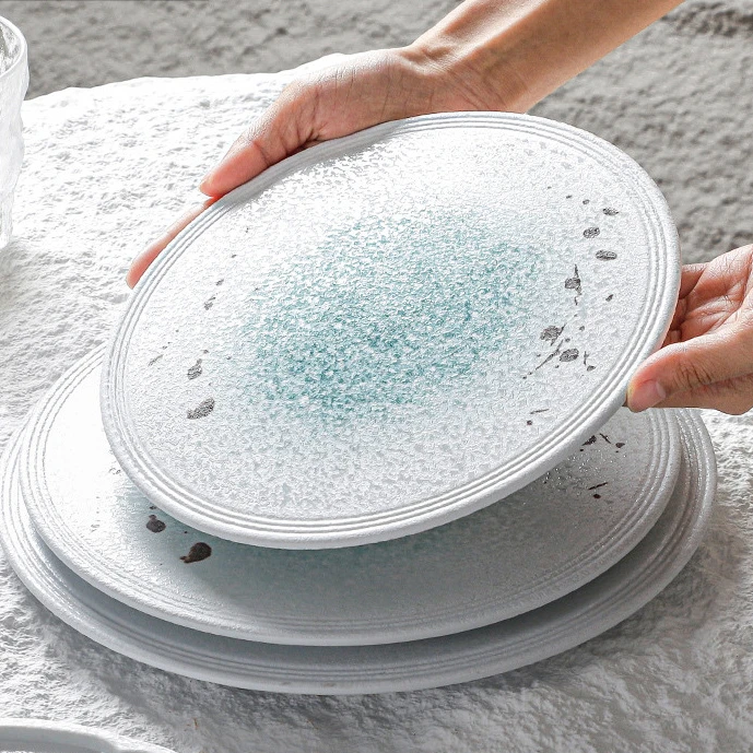 密胺餐具餐盘商用仿瓷圆盘酒店饭店配菜塑料盘子圆形烤肉菜盘平盘