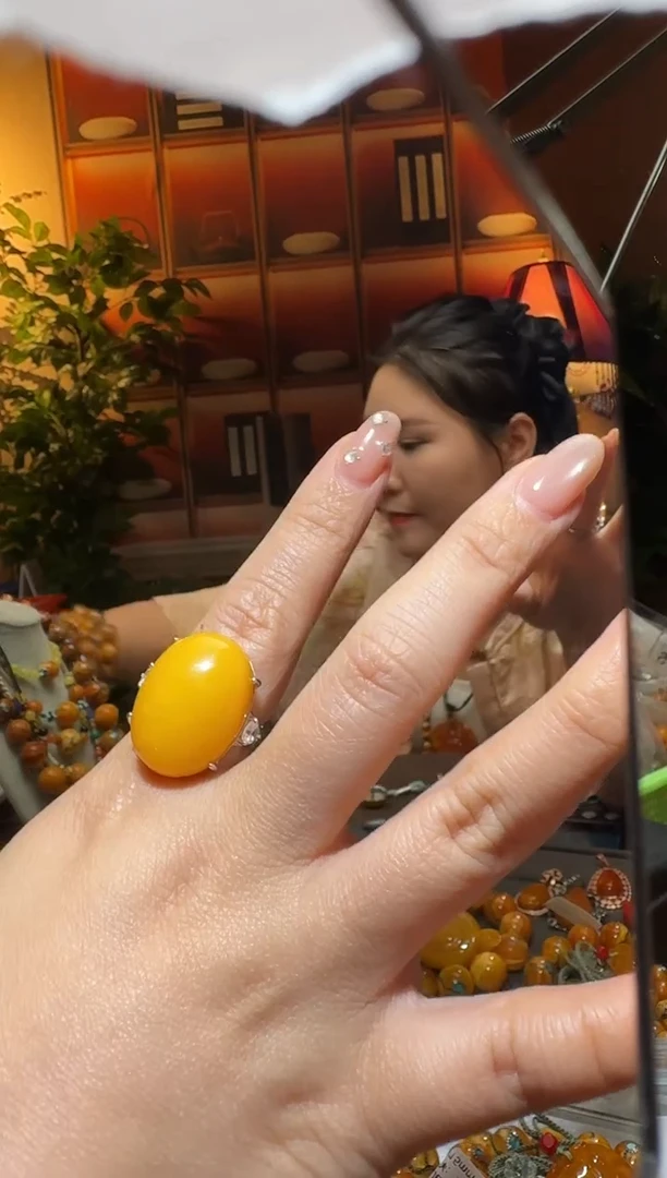 蜜蜡颈饰银S925镶嵌2315天然蜜蜡珠宝奇石全都保真