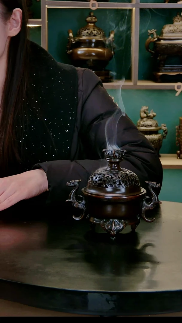 ABS紫铜仿汉炉家具摆件