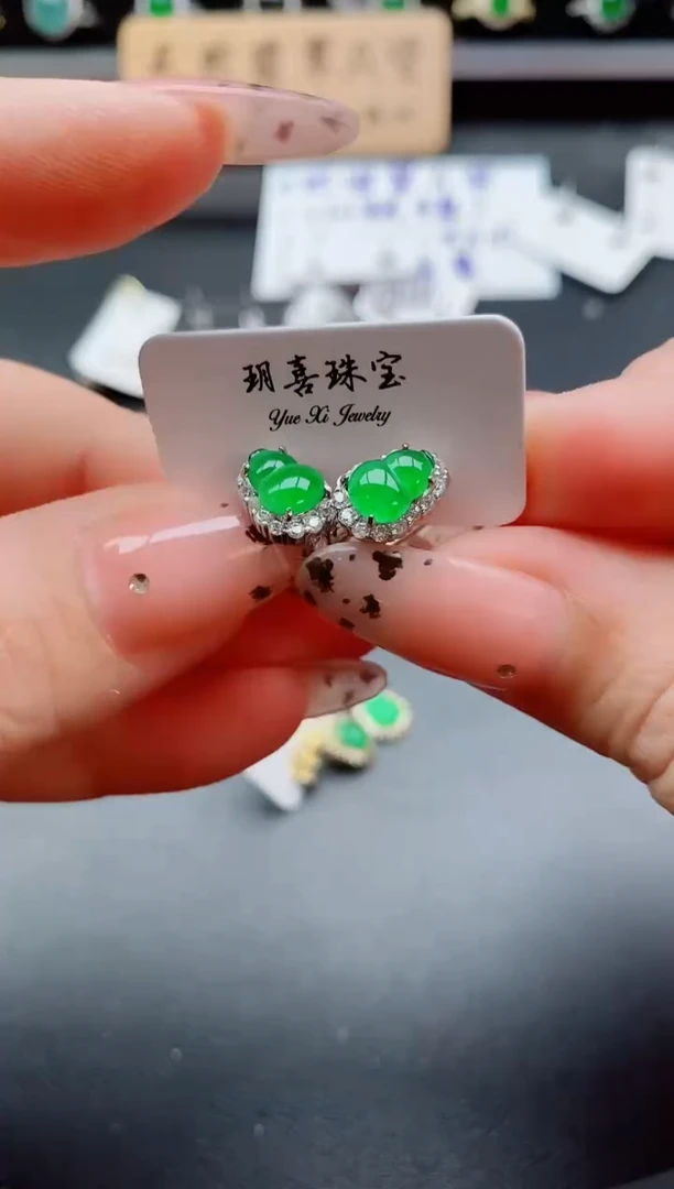 银S925镶嵌戒指翡翠1