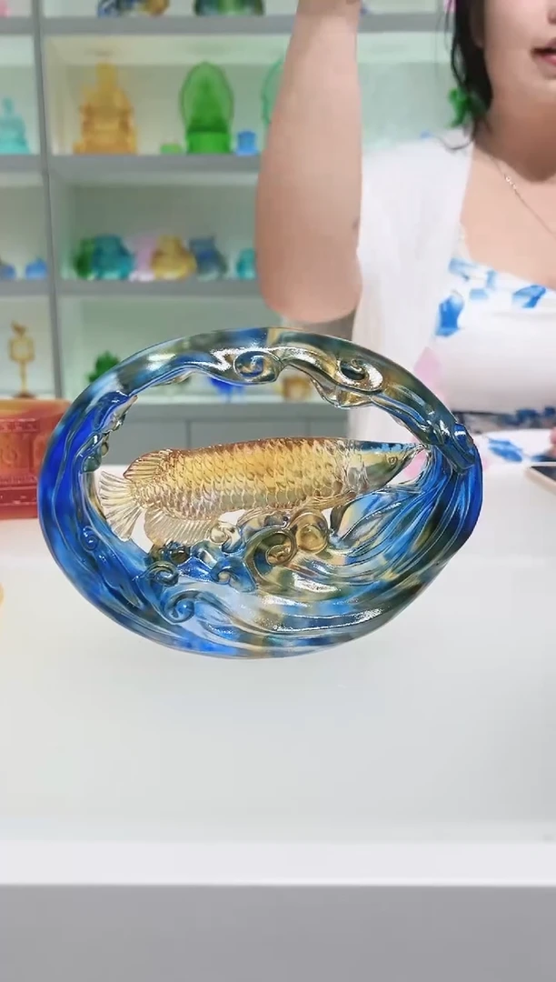 手工艺品琉璃古法琉璃财源滚滚